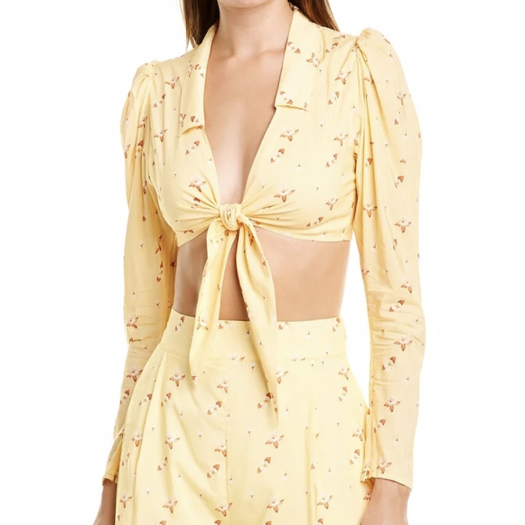 Weworewhat Brand New Bisou Flowers Impala Top
